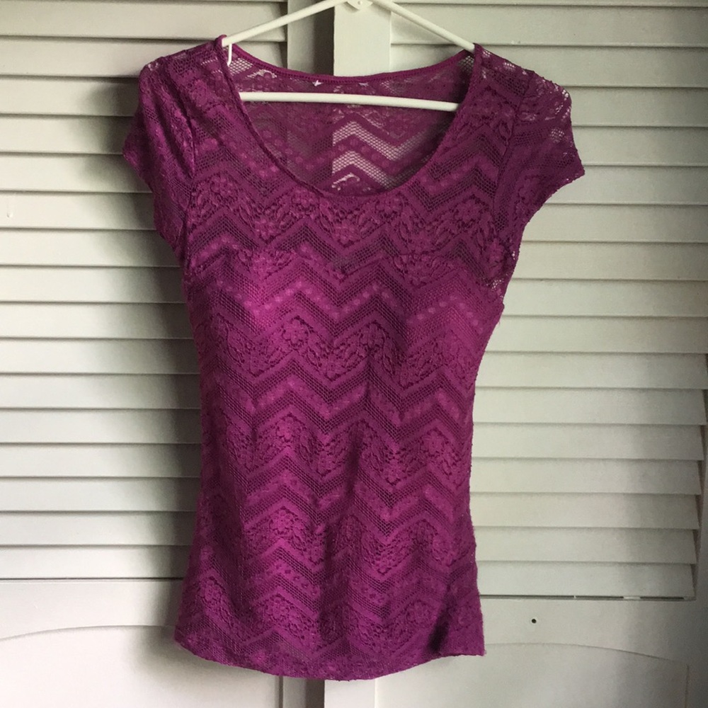Purple Lace Shirt/Tee